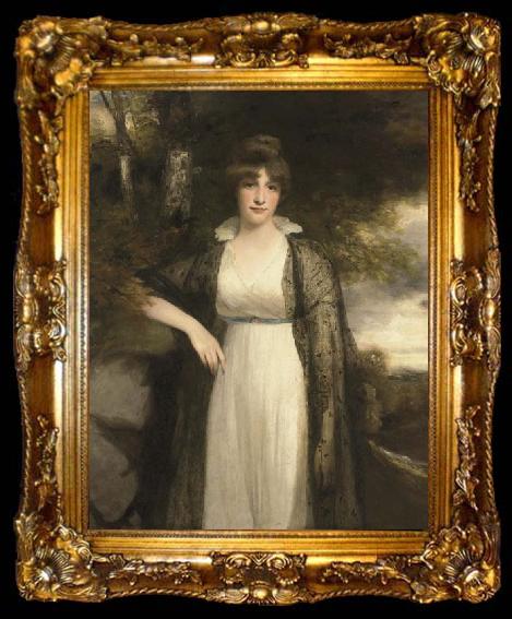 framed  John Hoppner Portrait in oils of Eleanor Agnes Hobart, ta009-2